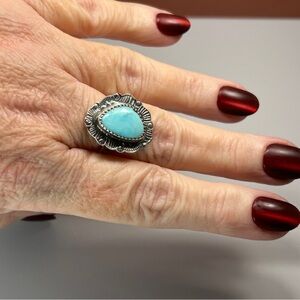 925 Sterling Silver Santa Maria Turquoise Ring